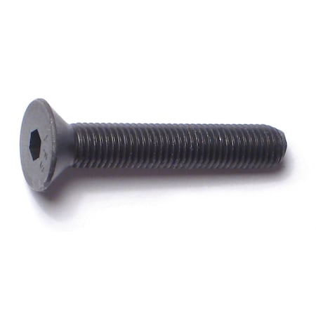 Midwest Fastener 1/4"-28 Socket Head Cap Screw, Flat, Plain Steel, 1-1/2 in Length, 6 PK 79544